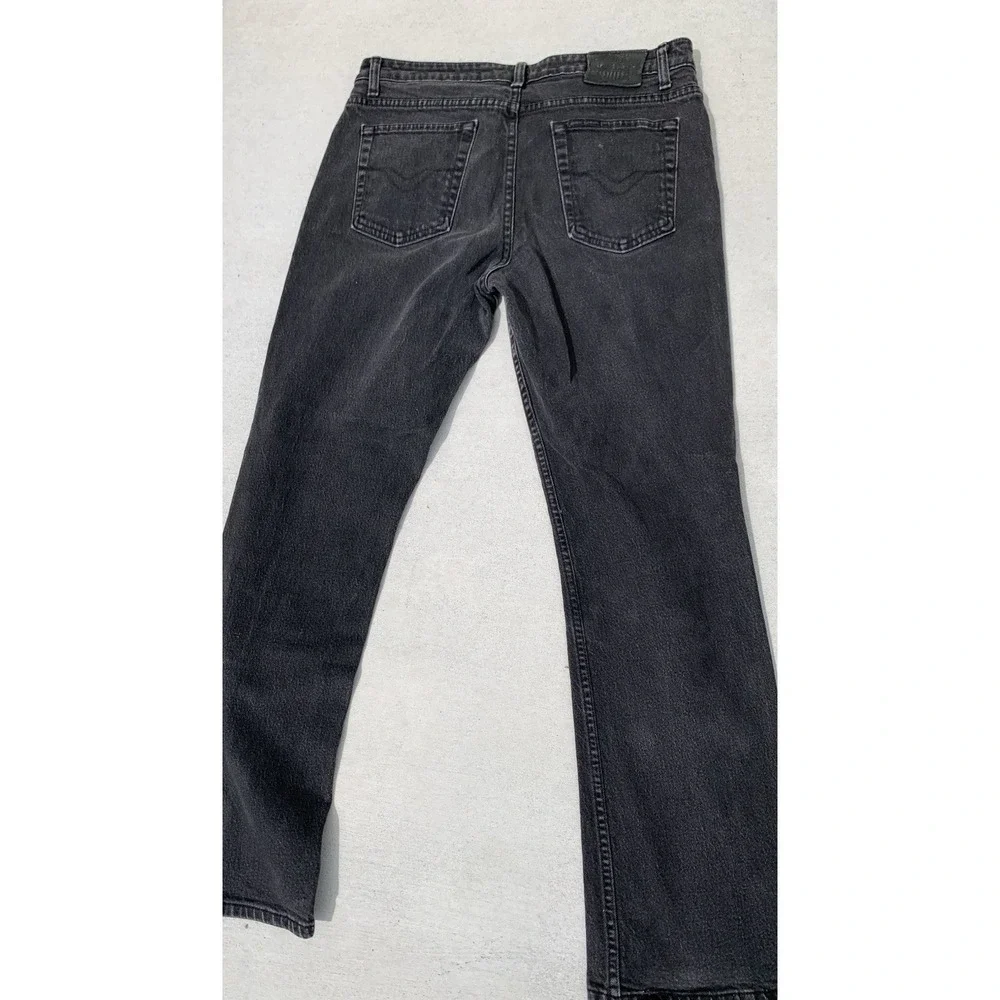 Harley Davidson Men's Black Bootcut Jeans 32x29 Motorcycle Biker Denim Logo